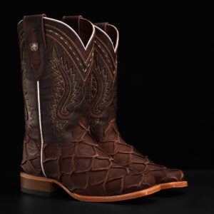 Matte Brown Pirarucu – Rodeo Toe