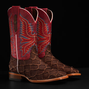 Matte Brown Pirarucu – Square Toe