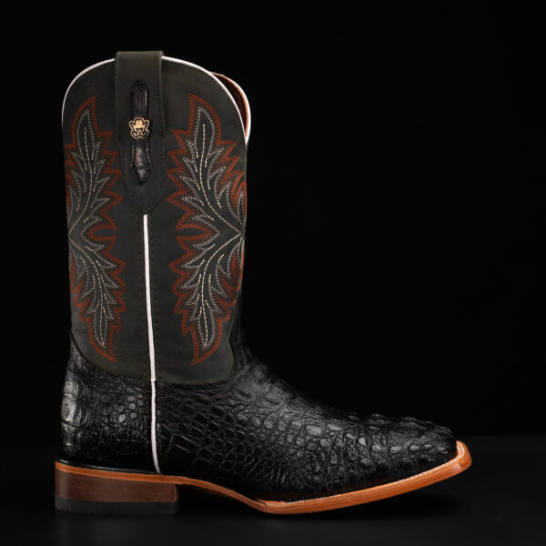 Black Caiman Neck - Square Toe - Image 2