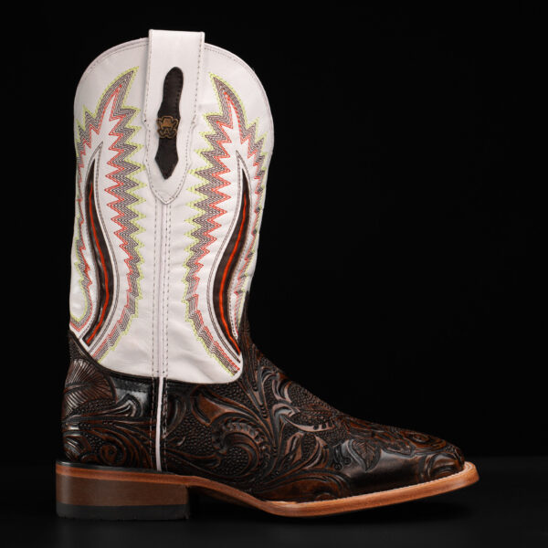 Brown Hand Tooled – Square Toe - Image 2