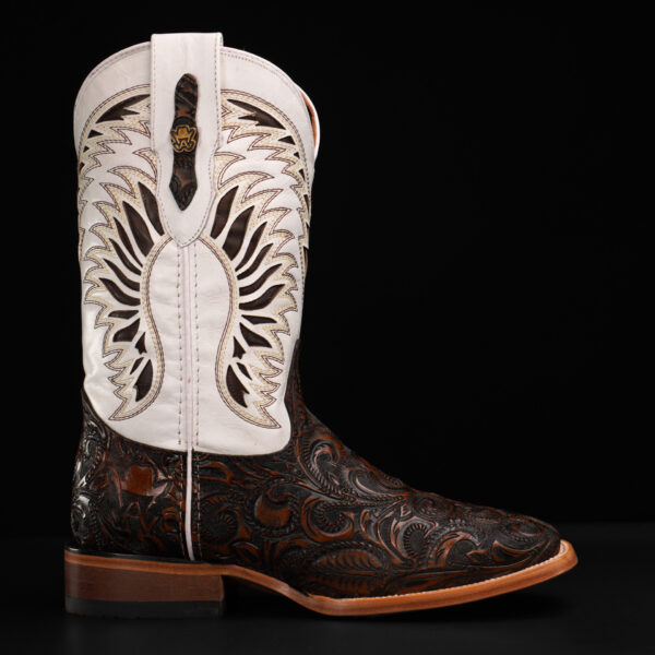 Alfa Brown Hand Tooled – Square Toe - Image 2