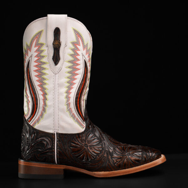 Brown Hand Tooled – Square Toe - Image 2