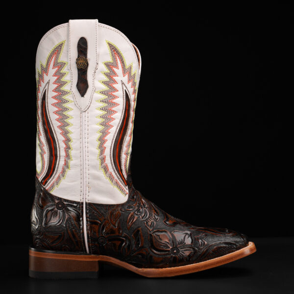 Brown Hand Tooled – Square Toe - Image 2