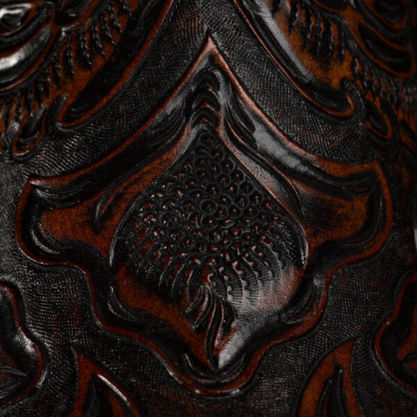 Brown Hand Tooled – Square Toe - Image 4