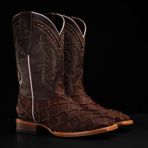 Matte Brown Pirarucu – Square Toe