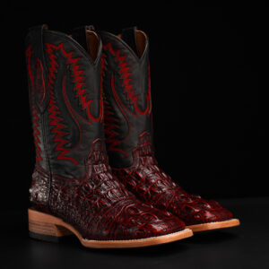 Cherry Caiman Neck – Square Toe