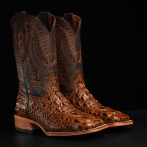 Honey Caiman Neck – Square Toe