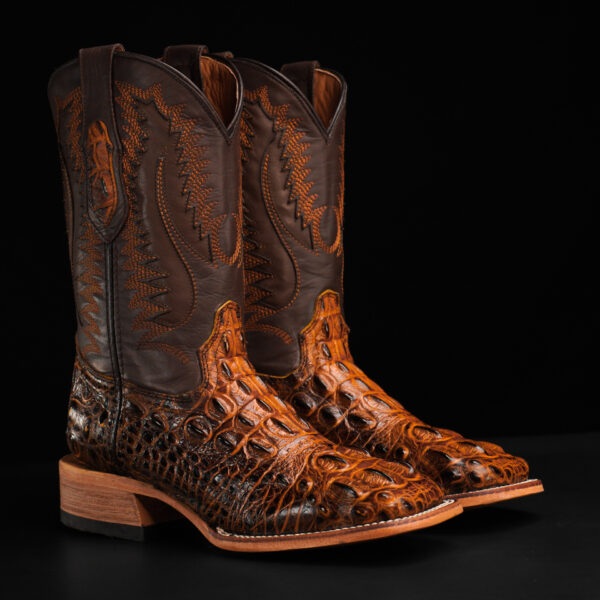 Honey Caiman Neck – Square Toe