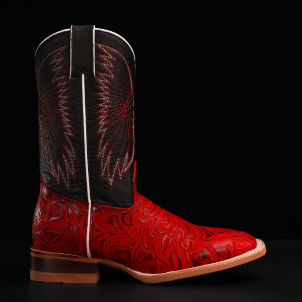 Red Hand Tooled – Square Toe - Image 2