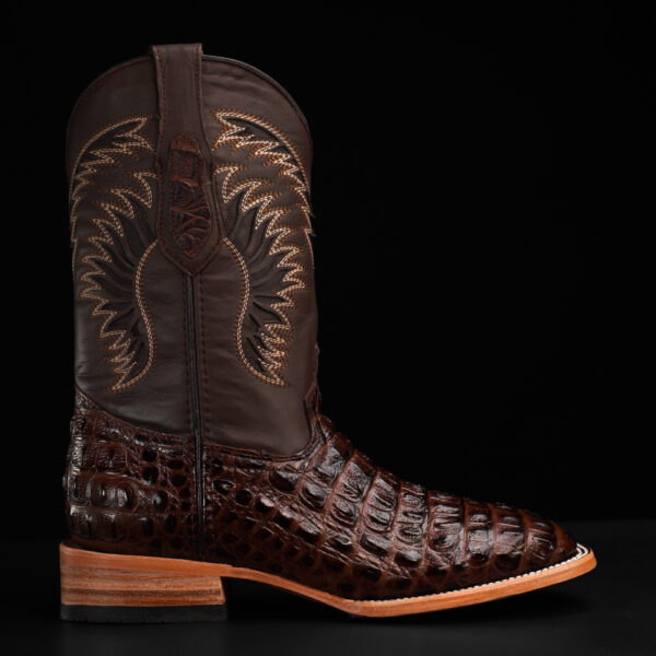 Brown Caiman Horn Back - Square Toe - Image 2