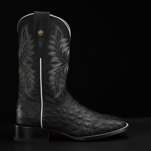 Black Ostrich – Square Toe - Image 2