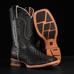 Black Basketweave – Square Toe