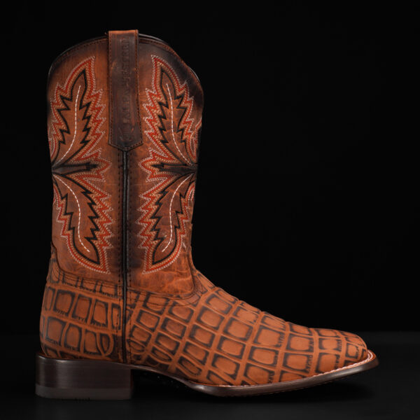 Matte Honey Caiman Belly – Square Toe - Image 2