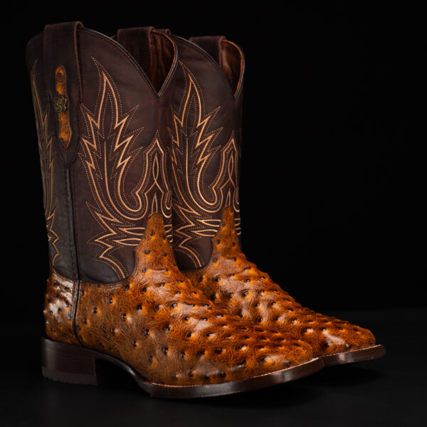 Honey Ostrich – Square Toe