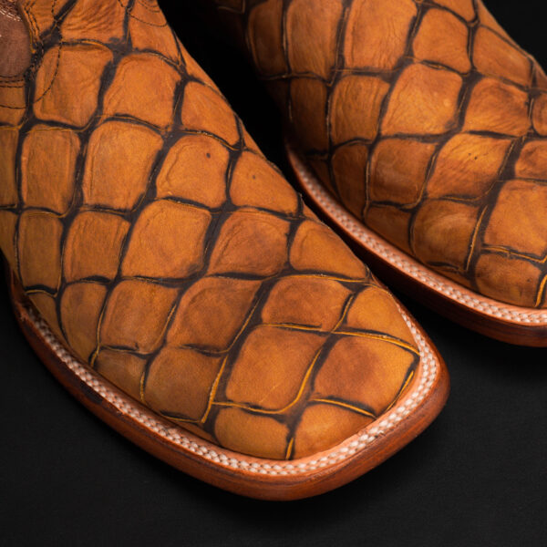 Matte Honey Fish Scale – Square Toe - Image 3