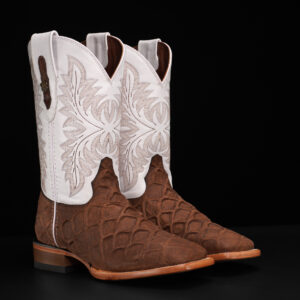 Matte Brown Fish Scale – Square Toe