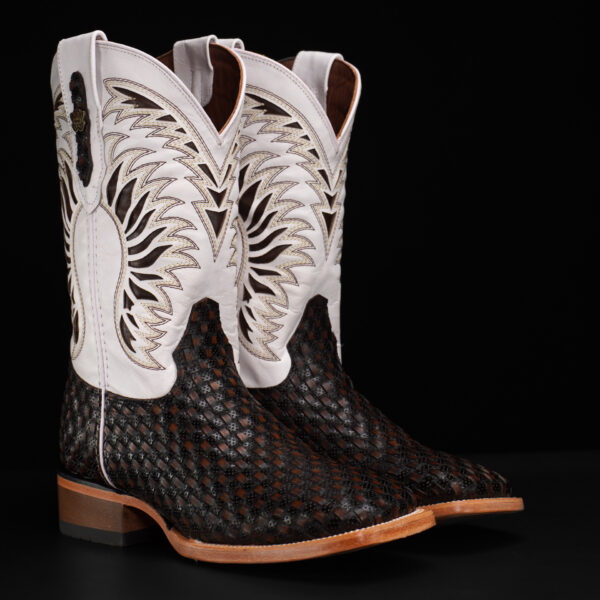 Tan Safari Basketweave – Square Toe
