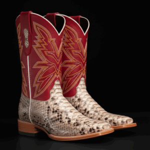 AUTHENTIC Natural Python – Square Toe