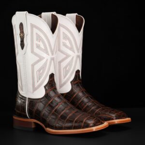 Cognac Alligator Belly - Square Toe