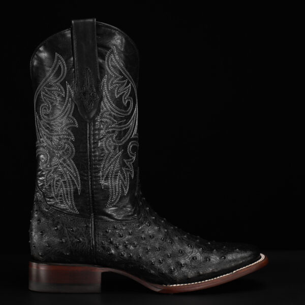 Black Ostrich  – Square Toe - Image 2