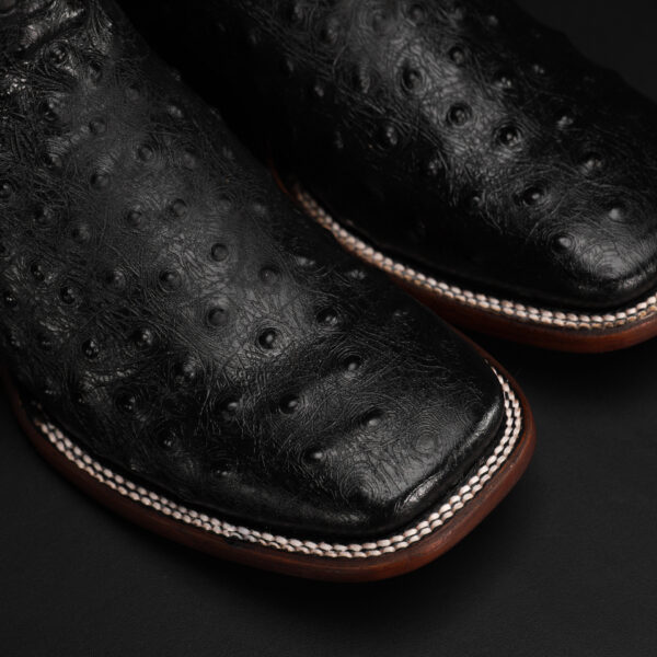 Black Ostrich  – Square Toe - Image 3