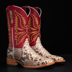 AUTHENTIC Natural Python – Square Toe