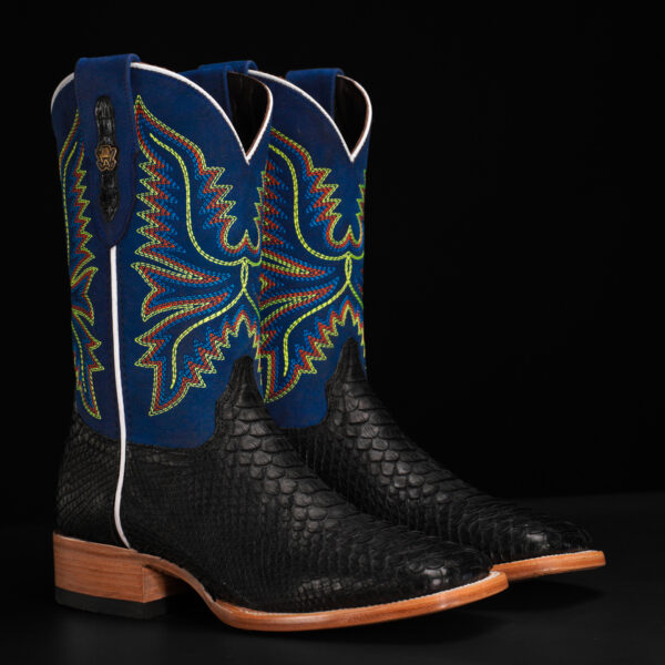 AUTHENTIC Black Python – Square Toe