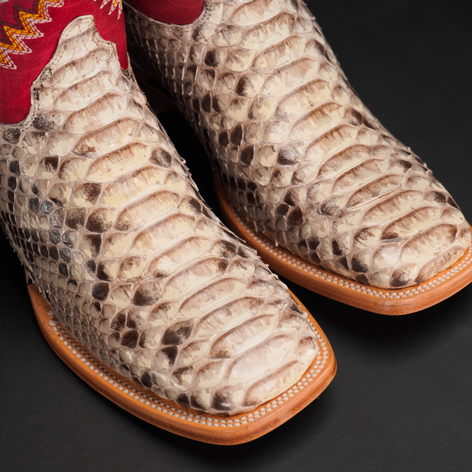 AUTHENTIC Natural Python – Square Toe - Image 2