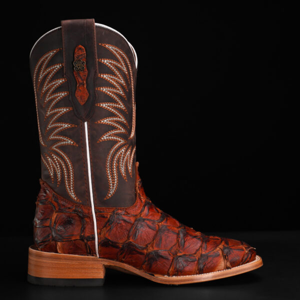 AUTHENTIC Cognac Pirarucu – Square Toe - Image 2
