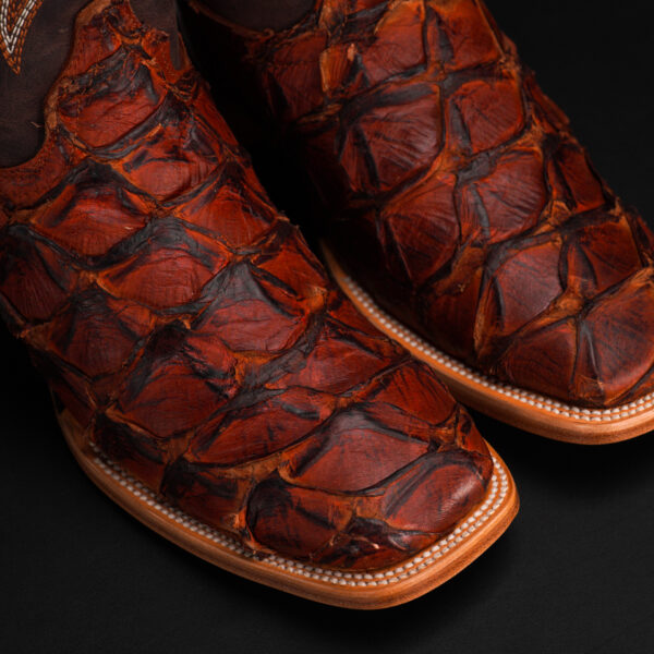 AUTHENTIC Cognac Pirarucu – Square Toe - Image 3