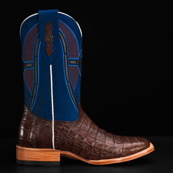 AUTHENTIC Brown Caiman Belly – Square Toe - Image 2