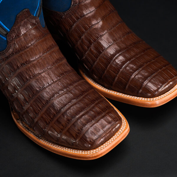 AUTHENTIC Brown Caiman Belly – Square Toe - Image 3