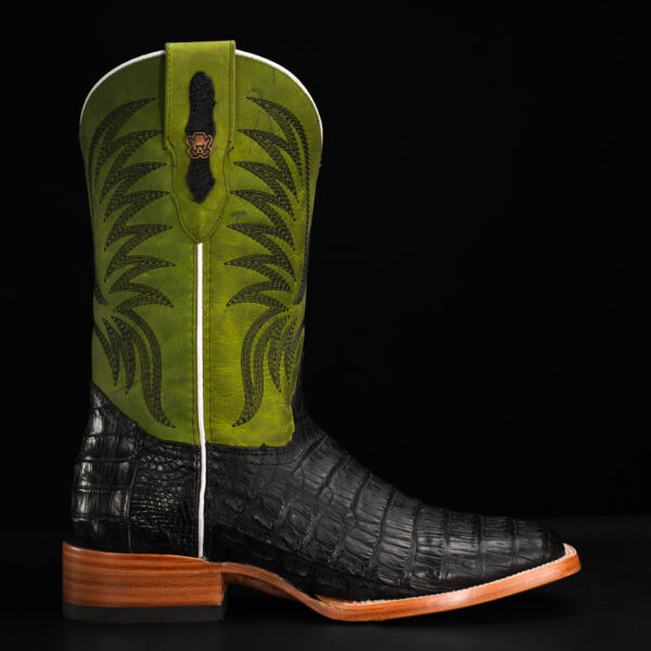 AUTHENTIC Black Caiman Belly – Square Toe - Image 2