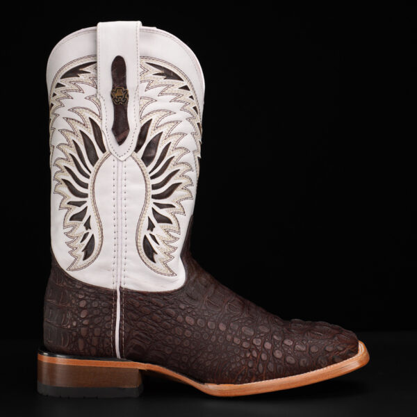 Matte Brown Caiman Neck - Square Toe - Image 2