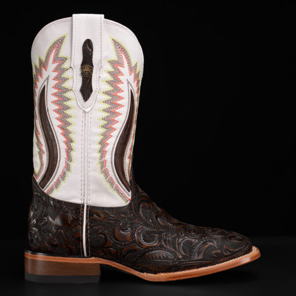 Alfa Brown Hand Tooled – Square Toe - Image 2