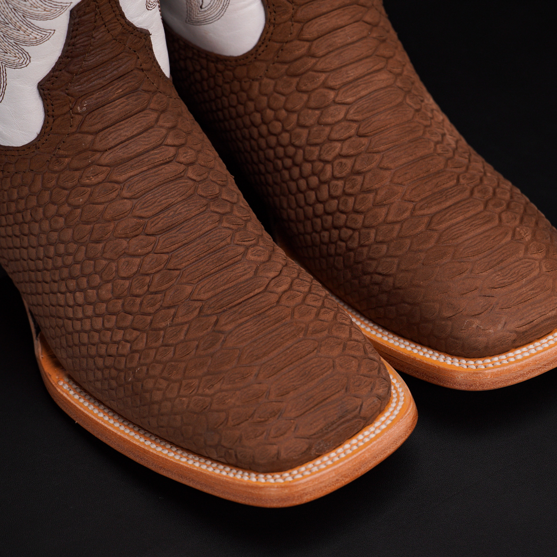 Matte Brown Python – Square Toe - Image 2