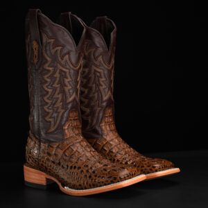 Honey Caiman Neck - Square Toe