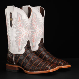Cognac Alligator Belly - Square Toe