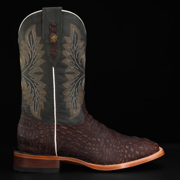 Matte Brown Caiman Neck - Square Toe - Image 2