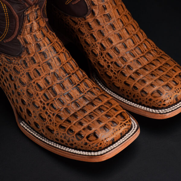 Honey Caiman Horn Back- Square Toe - Image 3
