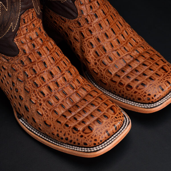 Honey Caiman Horn Back- Square Toe - Image 3