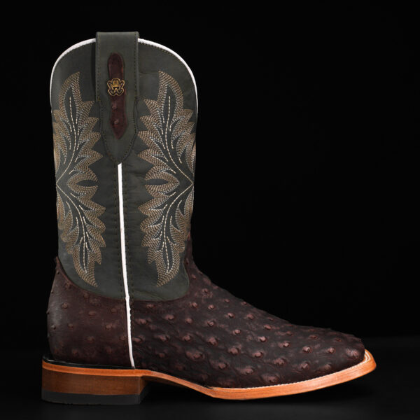 Matte Brown Ostrich – Square Toe - Image 2
