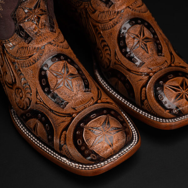 Honey Hand Tooled – Square Toe - Image 3