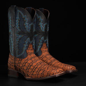 Matte Honey Caiman Belly – Square Toe