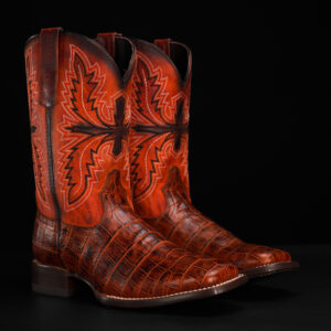 Cognac Alligator Belly - Square Toe
