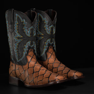 Matte Tabacco Fish Scale – Square Toe