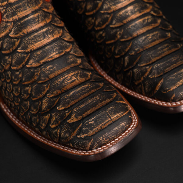 Tan Safari Jumbo Python – Square Toe - Image 3