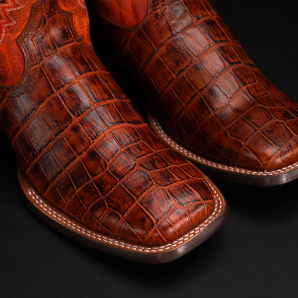 Cognac Alligator Belly - Square Toe - Image 3
