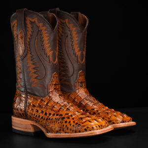 Honey Caiman Neck – Square Toe