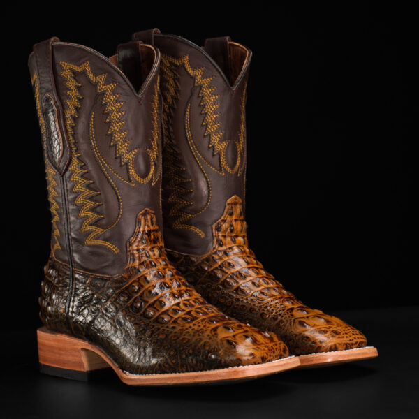 Honey Caiman Neck – Square Toe
